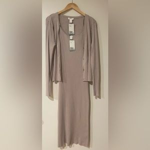 H&M Midi Dress and Cropped Cardigan